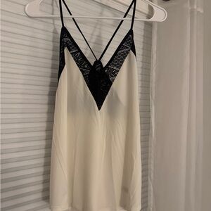 Express Black Lace Detail Top